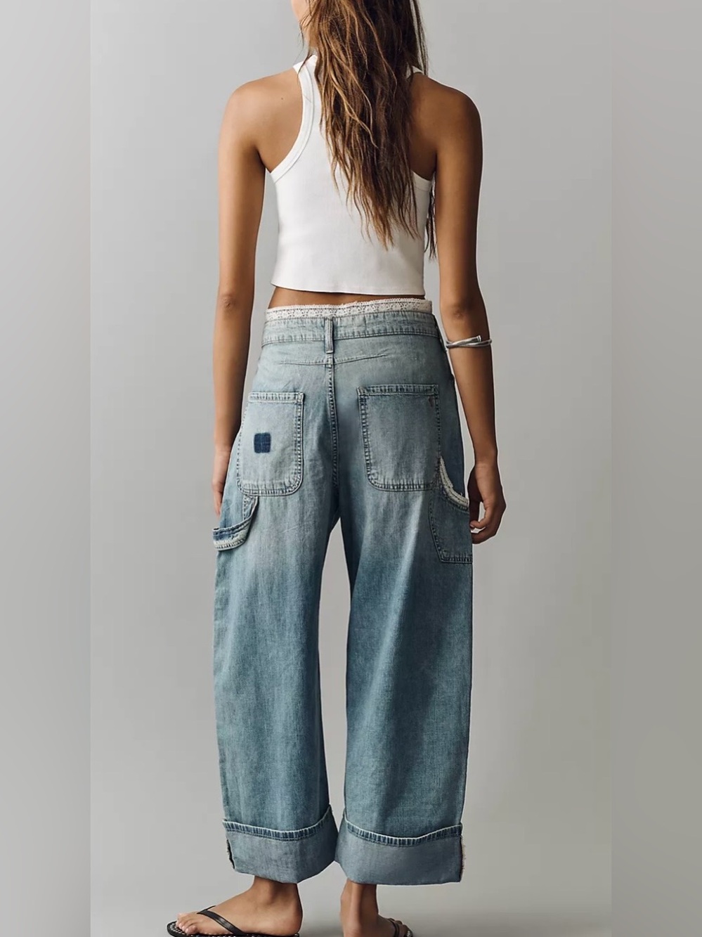 Pilcro Kayden High-Rise Carpenter Barrel Jeans, size 29